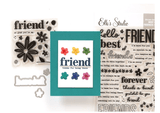 Scrapbooking  Elles Studio Sincere Sentiments Best of Friends Add-on Stamp Stamps