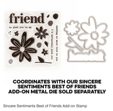 Scrapbooking  Elles Studio Sincere Sentiments Best of Friends Add-on Stamp Stamps