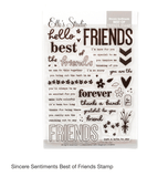 Scrapbooking  Elles Studio Sincere Sentiments Best of Friends Stamp Stamps