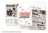 Scrapbooking  Elles Studio Sincere Sentiments Best of Friends Stamp Stamps