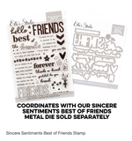 Scrapbooking  Elles Studio Sincere Sentiments Best of Friends Stamp Stamps