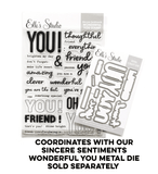 Scrapbooking  Elles Studio - Sincere Sentiments Wonderful You Stamps stamps