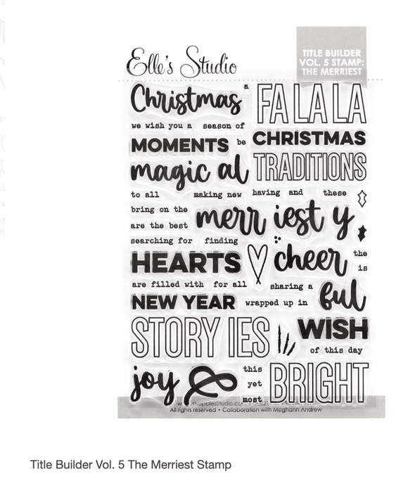 Scrapbooking  Title Builder Vol. 5 The Merriest Stamp stamps