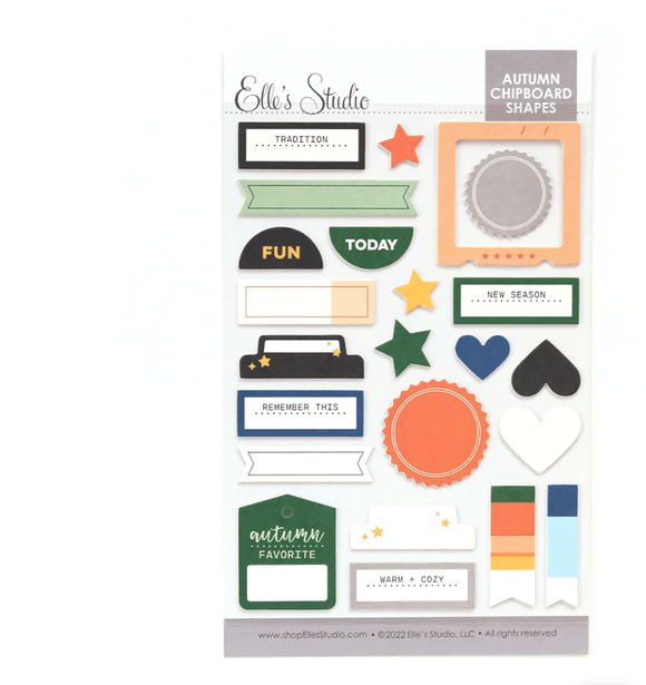Scrapbooking  Elles Studio Autumn Chipboard Stickers Stickers