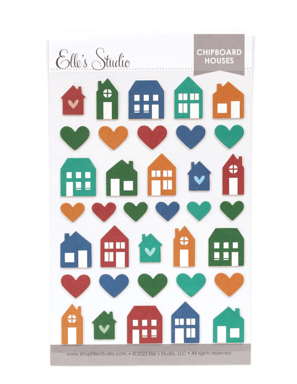 Scrapbooking  Elles Studio Chipboard House Stickers Stickers