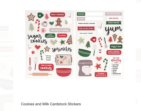 Scrapbooking  Elles Studio Cookies & Milk Stickers stickers