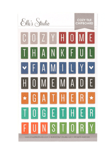 Scrapbooking  Elles Studio Cozy Tile Chipboard Stickers Stickers