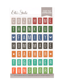 Scrapbooking  Elles Studio Cozy Tile Chipboard Stickers Stickers
