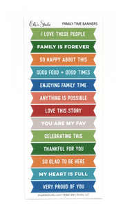 Scrapbooking  Elles Studio -Family Time Banner Stickers stickers