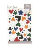 Scrapbooking  Elles Studio Heart and Star Puffy Stickers stickers