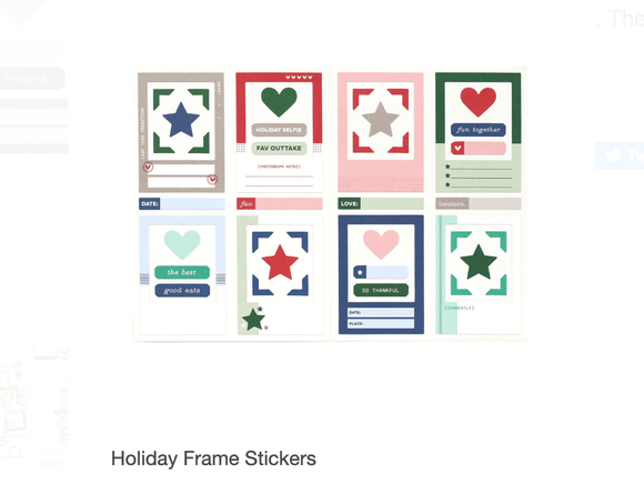 Scrapbooking  Elles Studio Holiday Frame Stickers stickers