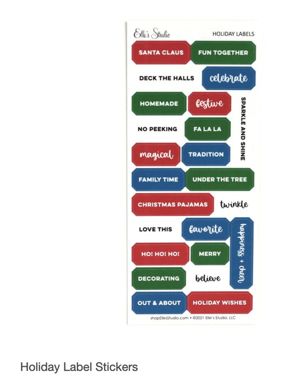 Scrapbooking  Elles Studio Holiday Label Stickers stickers