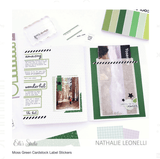 Scrapbooking  Elles Studio - Moss Green Cardstock Label Stickers stickers