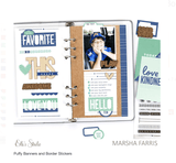 Scrapbooking  Elles Studio Puffy Banners and Border Stickers stickers