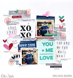 Scrapbooking  Elles Studio Puffy Love Label Stickers stickers