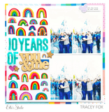 Scrapbooking  Elles Studio - Puffy Rainbow Stickers stickers
