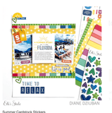 Scrapbooking  Elles Studio Summer Cardstock Stickers stickers