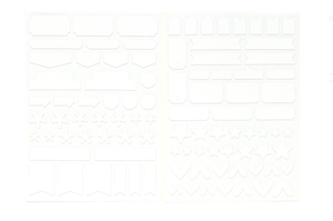 Scrapbooking  Elles Studio - White Cardstock Basic Shape Stickers stickers