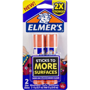 Scrapbooking  Elmer's Extra Strength Glue Sticks 2/Pkg .21oz Each Paper Collections 12x12