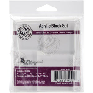 Scrapbooking  Acrylic Block Set 5/Pkg tools