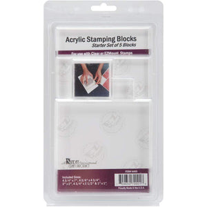 Scrapbooking  Acrylic Block Starter Set 5/Pkg tools