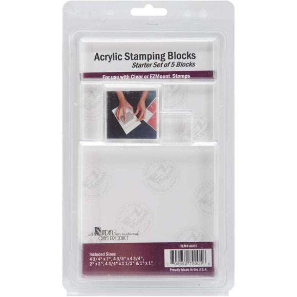 Scrapbooking  Acrylic Block Starter Set 5/Pkg tools