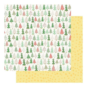 Scrapbooking  Wishmas Double-Sided Cardstock 12"X12" - Christmas Trees Paper 12"x12"