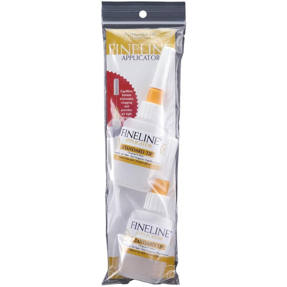 Scrapbooking  Fineline 18 Gauge Applicators & Bottles - Empty 2/Pkg 1.25oz adhesive