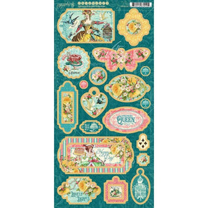 Scrapbooking  Ephemera Queen Chipboard Die-Cuts 6"X12" Sheet Paper 12"x12"