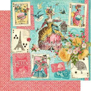 Scrapbooking  Ephemera Queen Double-Sided Cardstock 12"X12"- Ephemera Queen Paper 12"x12"