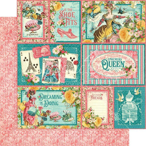 Scrapbooking  Ephemera Queen Double-Sided Cardstock 12"X12"- If the Shoe Fits Paper 12"x12"