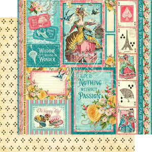 Scrapbooking  Ephemera Queen Double-Sided Cardstock 12"X12"- Oh Happy Day Paper 12"x12"