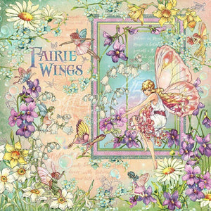 Scrapbooking  Fairie Wings Double-Sided Cardstock 12"X12 - Fairie Wings Paper 12x12