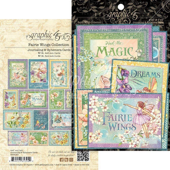 Scrapbooking  Fairie Wings Ephemera & Journaling Cards Paper 12x12
