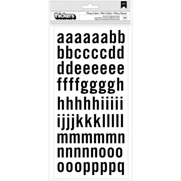 Scrapbooking  Heidi Swapp Honey & Spice Thickers Stickers 175/Pkg Alphas