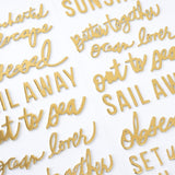 Scrapbooking  Heidi Swapp Set Sail Thickers Stickers 66/Pkg Phrase Alphas
