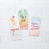 Scrapbooking  Heidi Swapp Sun Chaser Tag Set 12/Pkg Embellishments
