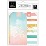 Scrapbooking  Heidi Swapp Sun Chaser Tag Set 12/Pkg Embellishments