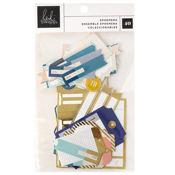 Scrapbooking  Heidi Swapp Set Sail Journaling Ephemera Die-Cuts 40/Pkg ephemera