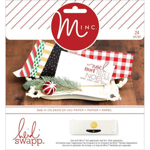 Scrapbooking  Heidi Swapp Minc Christmas 6"x6" Paper Pad 24pk minc
