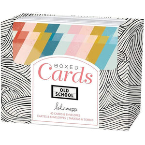 Scrapbooking  Heidi Swapp A2 Cards W/Envelopes (4.375"X5.75") 40/Box Old School Paper 12"x12"