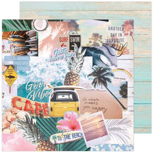 Scrapbooking  Heidi Swapp Care Free Double-Sided Cardstock 12"X12" - High Tide Paper 12"x12"