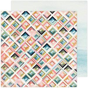 Scrapbooking  Heidi Swapp Old School Double-Sided Cardstock 12"X12" - City Grids Paper 12"x12"