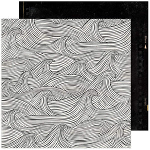 Scrapbooking  *** IN TRANSIT***Heidi Swapp Old School Double-Sided Cardstock 12"X12" - Making Waves Paper 12"x12"