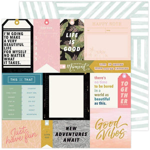 Scrapbooking  Heidi Swapp Old School Double-Sided Cardstock 12"X12" - Old School Paper 12"x12"