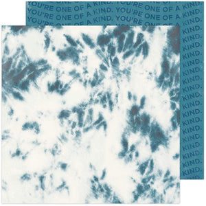 Scrapbooking  Heidi Swapp Old School Double-Sided Cardstock 12"X12" - True Blue Paper 12"x12"