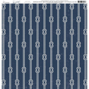 Scrapbooking  Heidi Swapp Set Sail Double-Sided Cardstock 12"X12" Rope Knots Paper 12"x12"