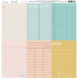 Scrapbooking  Heidi Swapp Set Sail Double-Sided Cardstock 12"X12" Small Ledgers Paper 12"x12"