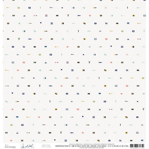 Scrapbooking  Heidi Swapp Set Sail Double-Sided Cardstock 12"X12" Tiny Flags Paper 12"x12"