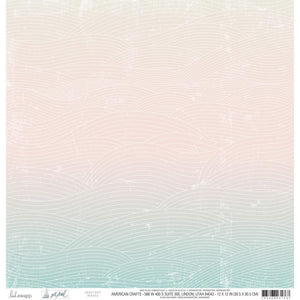 Scrapbooking  Heidi Swapp Set Sail Double-Sided Cardstock 12"X12" Waves Paper 12"x12"